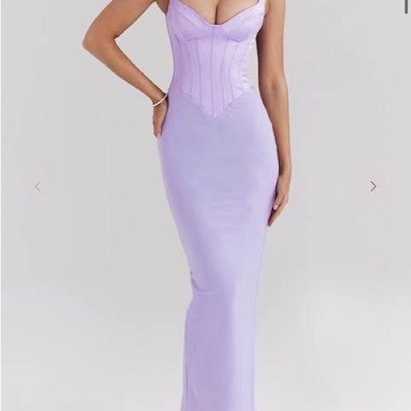 House of CB Lavender Corset Slip Dress orchid breeze small - Picture 6 of 12